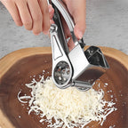 Edelstahl-Rotationsreibe – Handkurbel für Käse und Gemüse