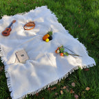 Cotton Picnic Blanket cm with Fringes