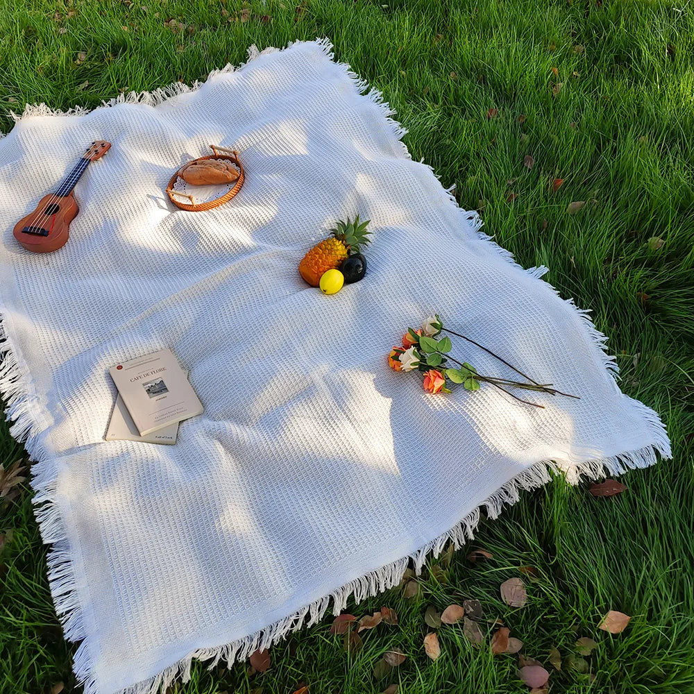 Cotton Picnic Blanket cm with Fringes