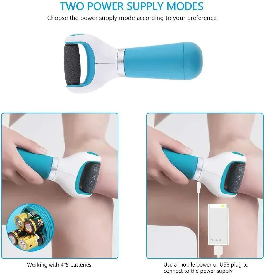 Electric callus remover with replaceable grinding heads