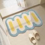 Bath mat with geometric pattern – non-slip and highly absorbent
