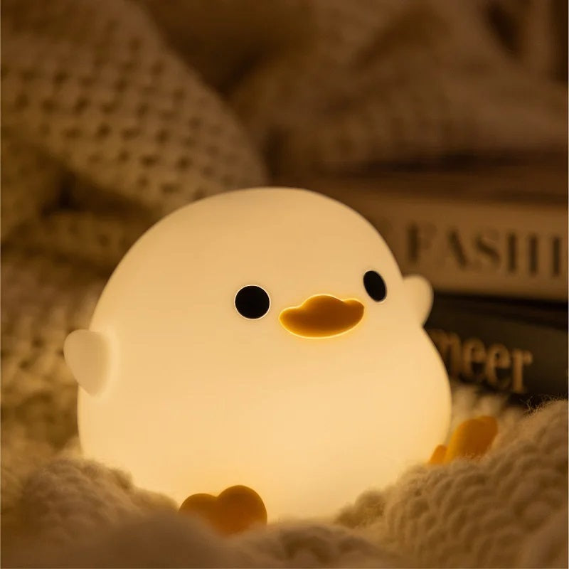 LED-Nachtlicht Ente mit weichem Silikon