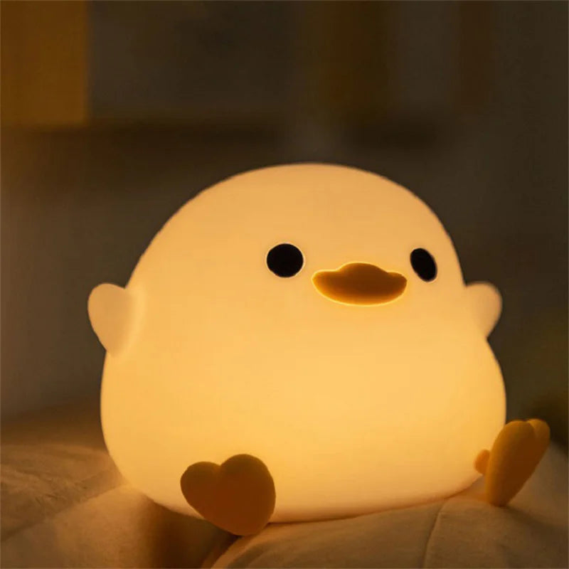 LED-Nachtlicht Ente mit weichem Silikon