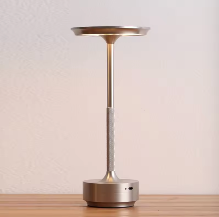 Kabellose LED-Tischlampe mit Touch-Dimmer – Aluminium, IP44