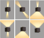 Kabellose LED-Wandleuchte Würfel mit dimmbarem Licht (2er-set)