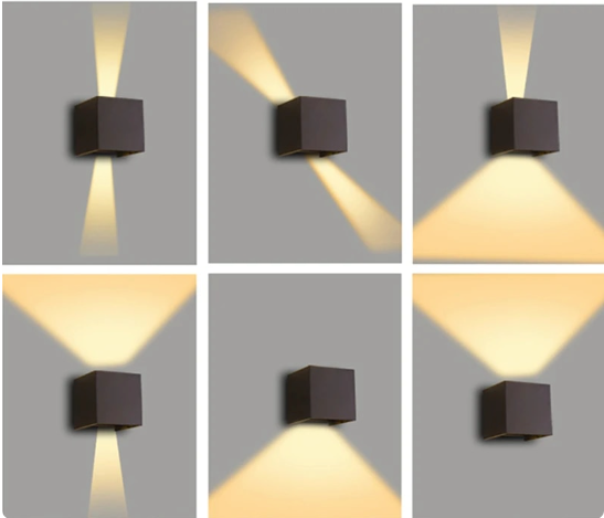 Kabellose LED-Wandleuchte Würfel mit dimmbarem Licht (2er-set)