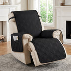 Sesselschoner für Relaxsessel mit 2 Seitentaschen, waschbar – 232 × 63 cm