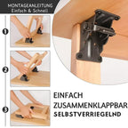 Schwere Klappwinkel für Tischbeine – stabil & platzsparend (2 Stück) Mivoza Deutschland