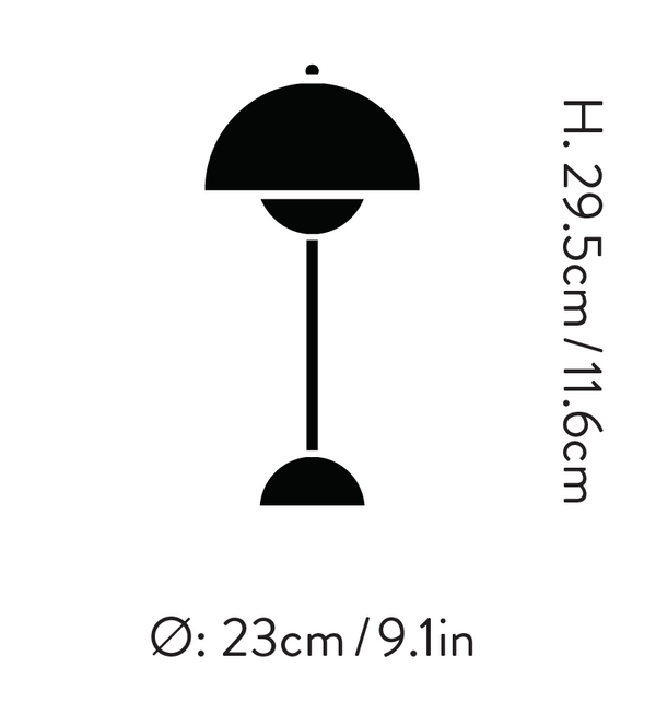 Dimmbare LED-Tischlampe mit Akku – Pilzform Design