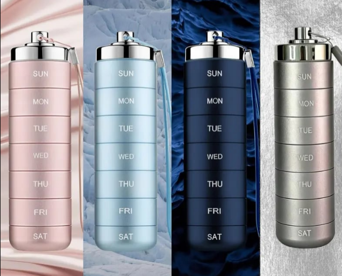 Medikamentendosierer 7-Tage wasserdicht aus Aluminium