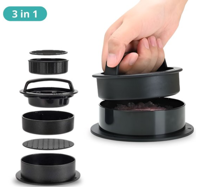 Burger press with twist lock – Even patties in no time