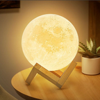 Rechargeable LED Moon Lamp with 16 Colors and Remote Control