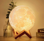 Rechargeable LED Moon Lamp with 16 Colors and Remote Control