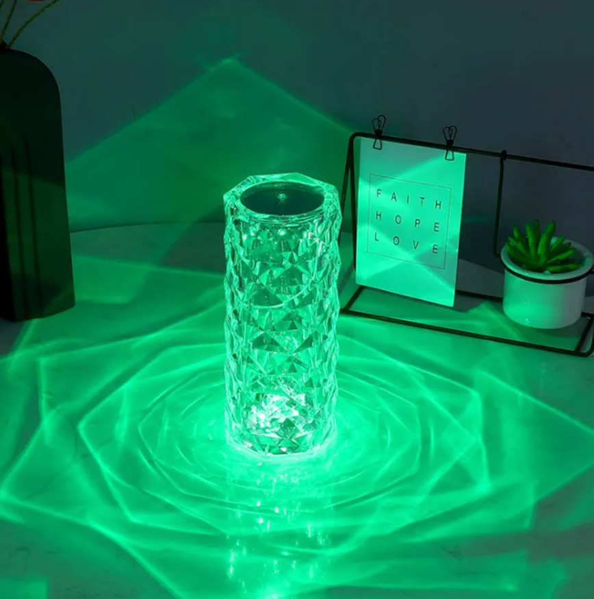 LED-Kristalllampe mit Fernbedienung – 16 Farben, Touch-Sensor