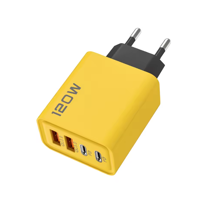 USB fast charger 4 ports – 65W and 120W with USB-C and USB-A