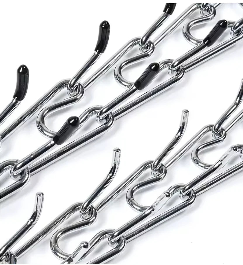 Training collar for dogs with chrome chain and quick-release clasp, size S–XL