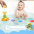 Crocodile Bath Toy with LED Light and Water Fountain
