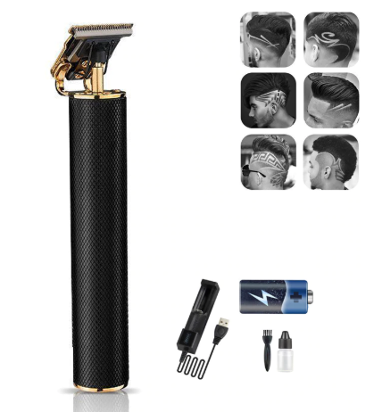 Cordless precision hair trimmer with T-blade
