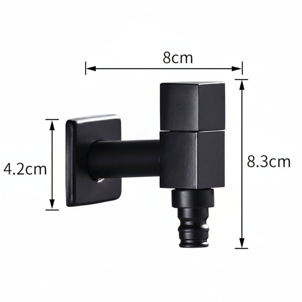 Wall tap brass black for garden and balcony
