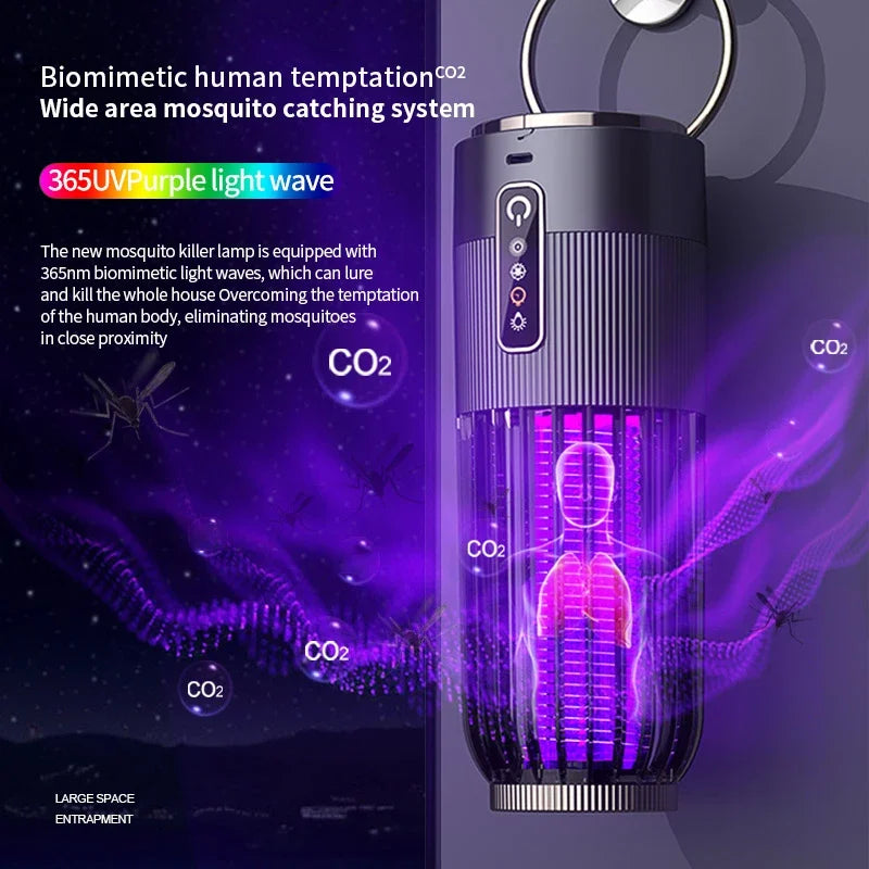 Mückenfalle elektrisch mit UV-Licht – Aufladbar für Camping
