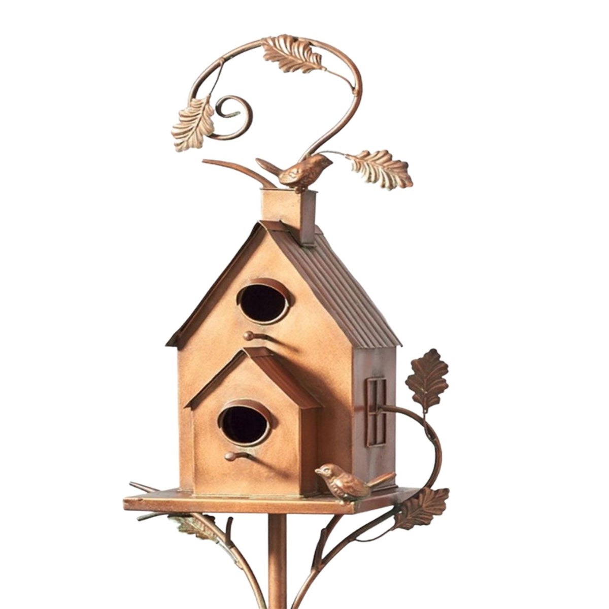 Dekorativer Metall-Vogelhaus-Gartenstab – Vintage-Stil