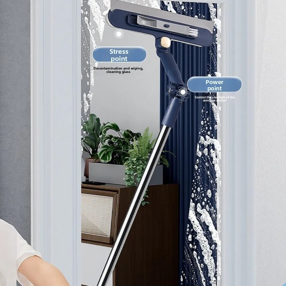 Window cleaner with telescopic handle – Reach every corner effortlessly