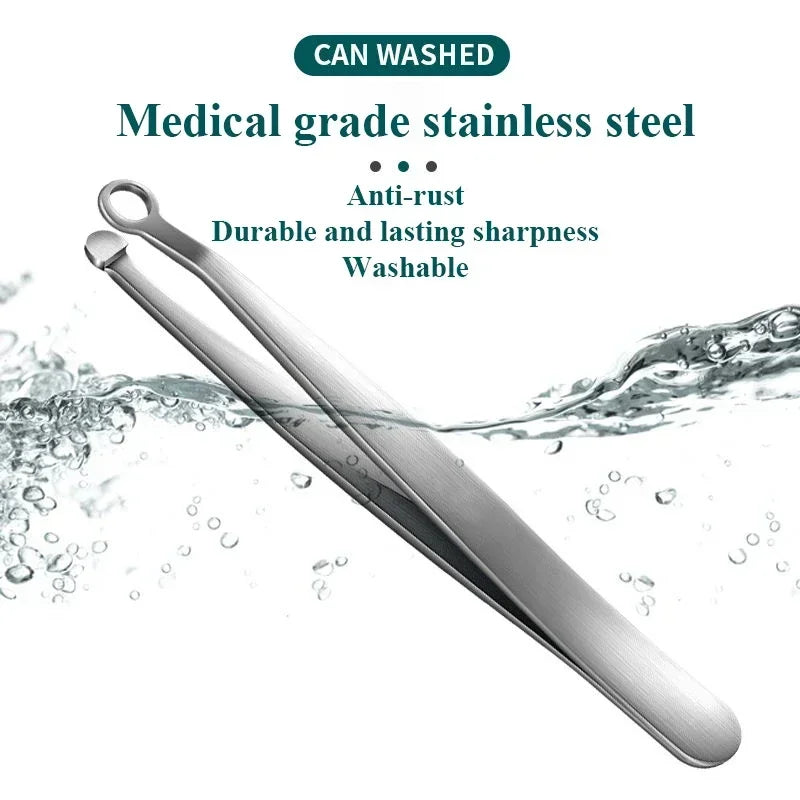 Stainless Steel Round Nose Hair Scissors – Safe and Precise