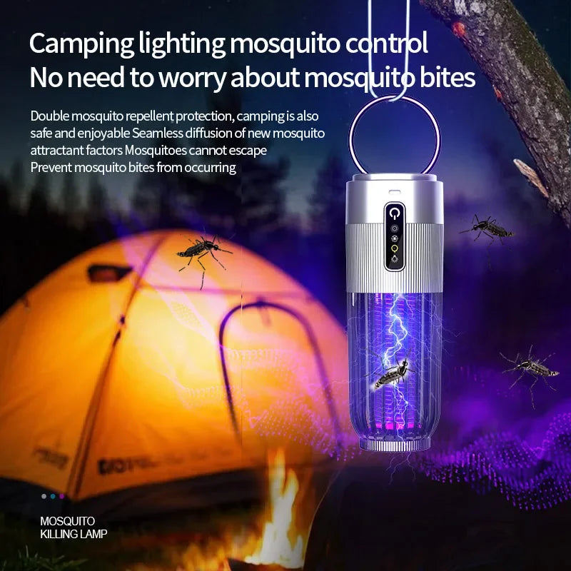 Mückenfalle elektrisch mit UV-Licht – Aufladbar für Camping