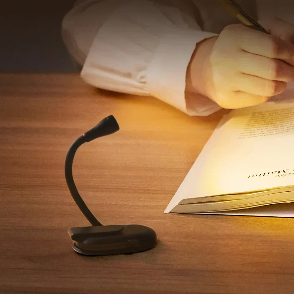 LED Buchlampe mit Clip – Dimmbar und wiederaufladbar