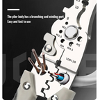 Multifunctional wire stripper with crimping function