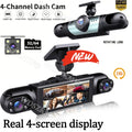 Auto DVR 4-channel 1080P with 360° all-around recording and night vision