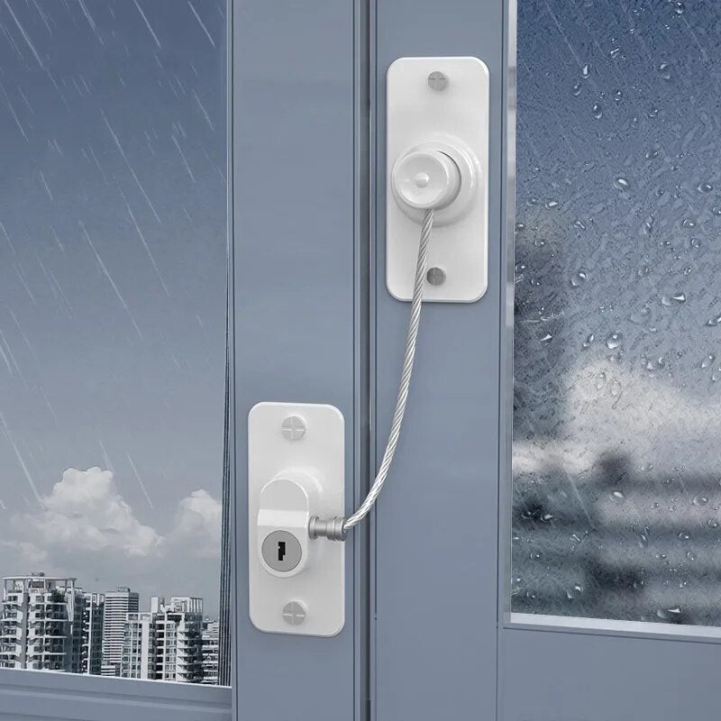 Window lock with combination lock for windows and doors