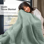 Muslin Cozy Blanket made of 100% Cotton – 6-layer & Breathable