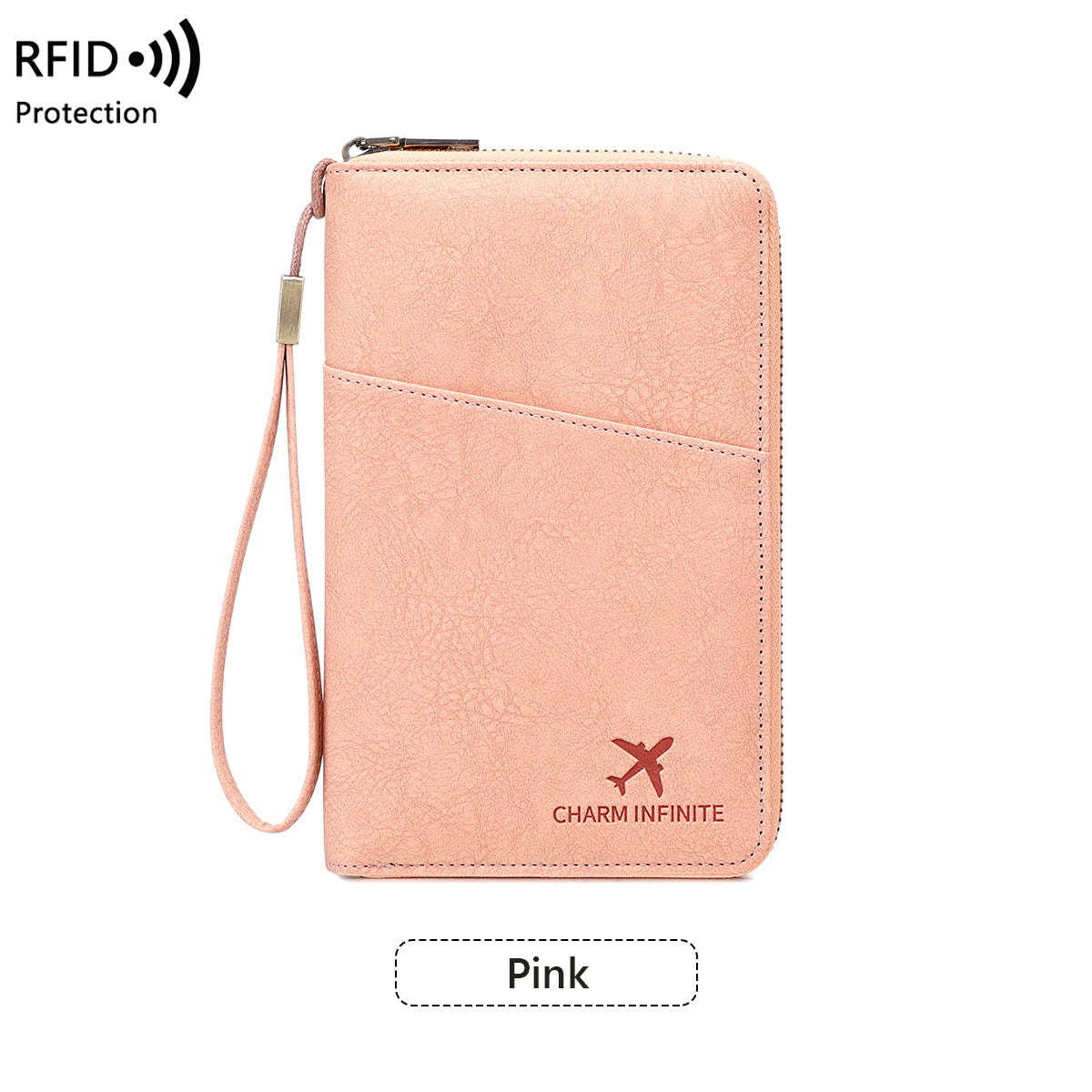 Reisepass-Organizer mit RFID-Schutz und Rundumreißverschluss