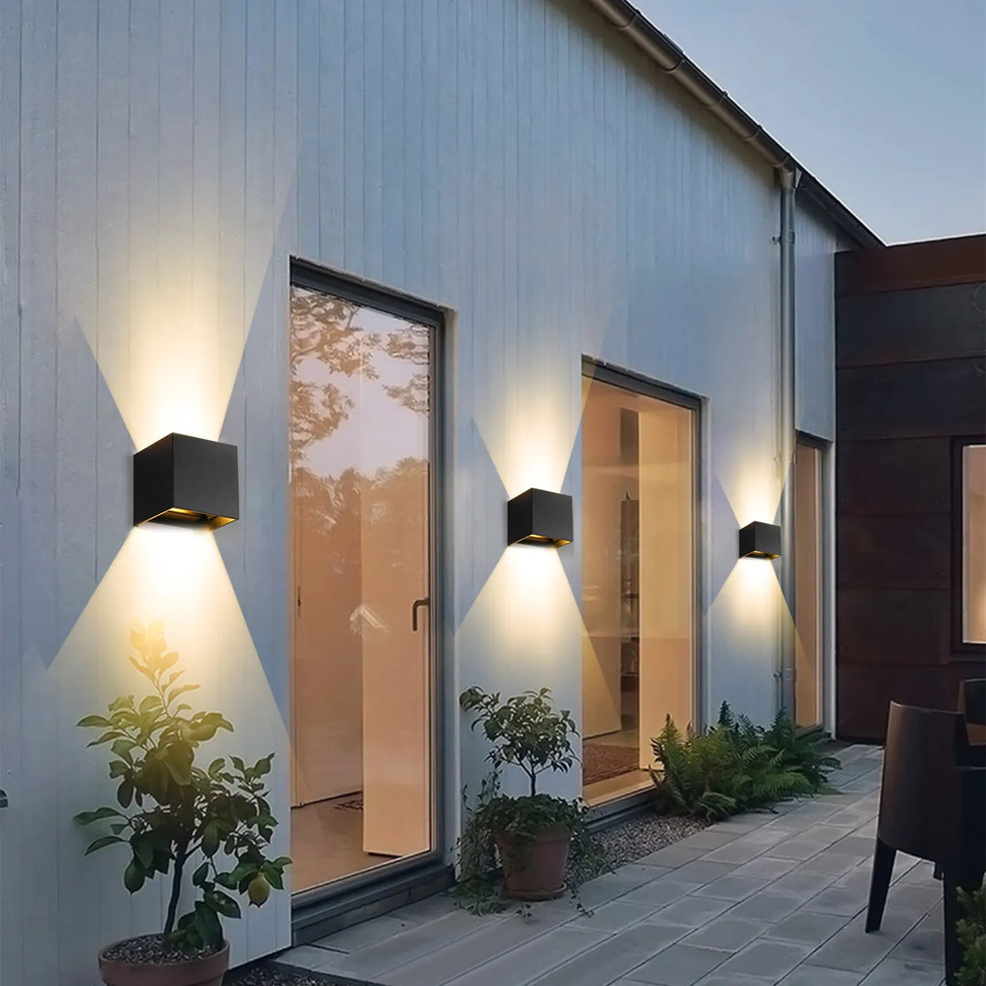 Kabellose LED-Wandleuchte Würfel mit dimmbarem Licht (2er-set)