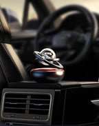 Solar Car Air Freshener – Rotating Orbital Design with Scent Stone