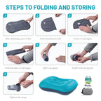 Inflatable Camping Pillow Ultralight with Neck Support