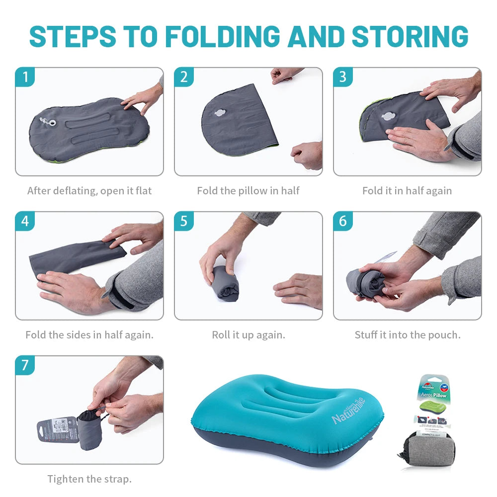 Inflatable Camping Pillow Ultralight with Neck Support