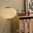Stehlampe mit Reispapier-Schirm – Japanischer Stil