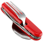 Foldable Camping Cutlery – Fork, Spoon, Knife & Opener in One