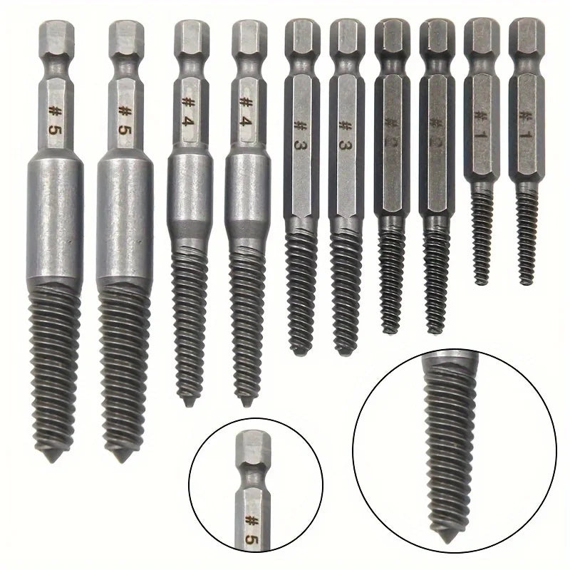 Schraubenausdreher Set 10-teilig mit Linksgewinde