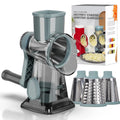 Rotary grater with 3 interchangeable drums