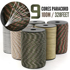 Paracord Outdoor-Seil 4 mm mit 9 Kernsträngen - 295 kg Zugkraft
