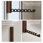 Wandgarderobe Klappbar Holz mit Metallstange für Kleidung