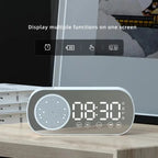 Bluetooth alarm clock with LED display and FM radio