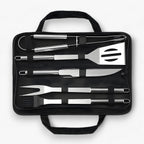Stainless steel grill cutlery set with carrying case – 3-piece or 5-piece