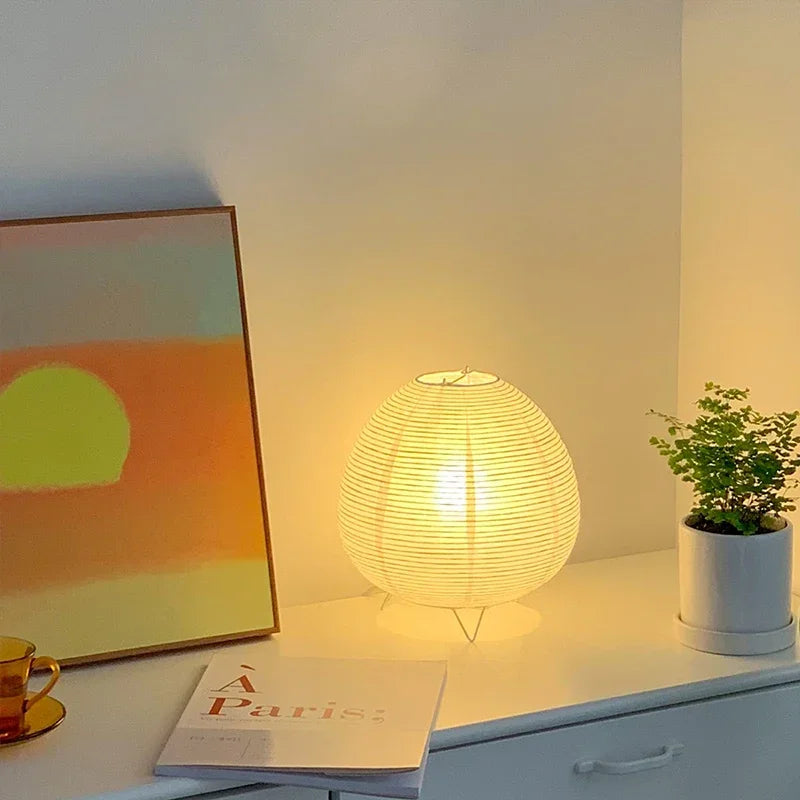 Japanische Reispapierlampe – Warmes, blendfreies Licht