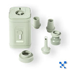 Mini air pump USB-C rechargeable with 5 nozzles
