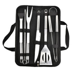 Grillbesteck-Set Edelstahl mit Tragetasche – 9-teilig