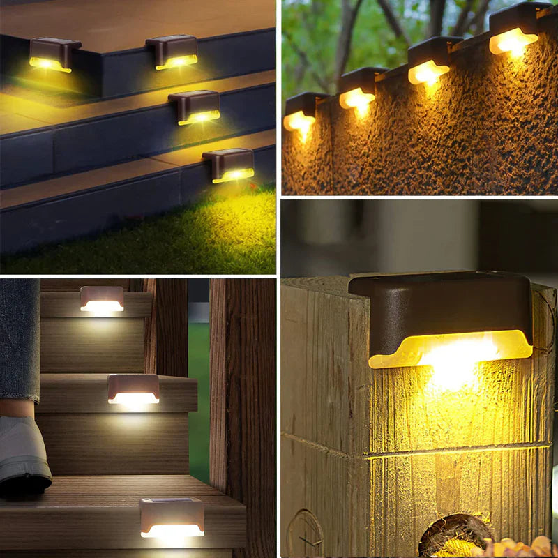 Solar garden lights for paths and terraces